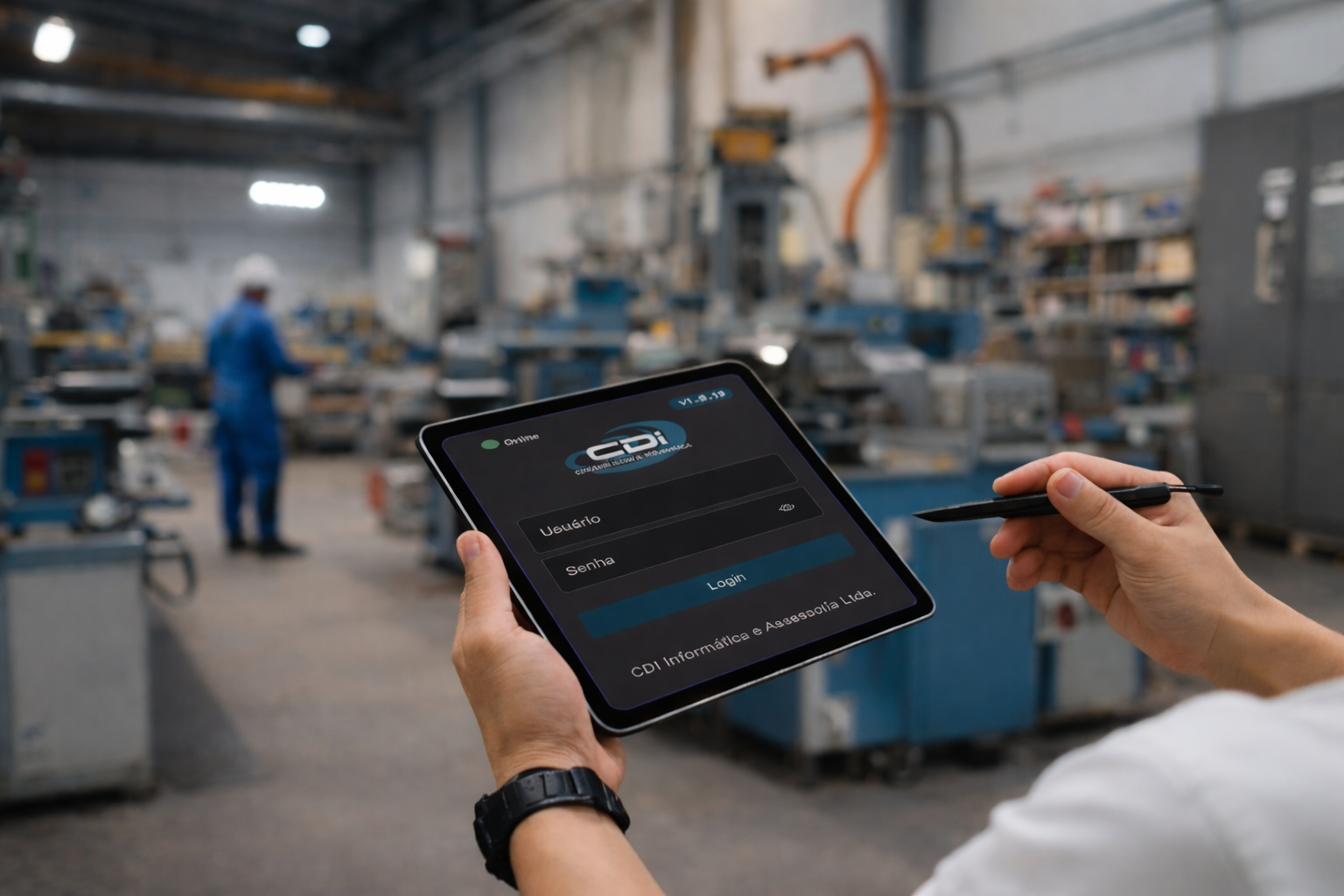 Aplicativo personalizado em funcionamento